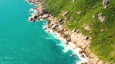 4k航拍三亚海棠湾海岸线自然风光视频的预览图
